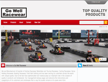 Tablet Screenshot of gowellracewear.com